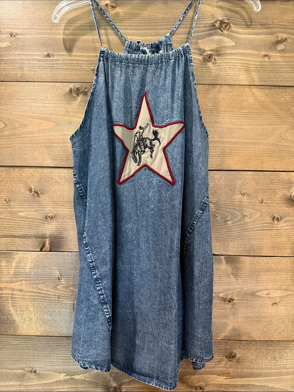 2 Fly Lightweight Denim Star Appliqué Top